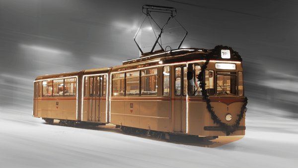 Adventsfahrten mit der historischen Straßenbahn